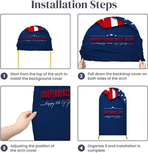 6.6 قدم الخلفية القوس تغطية متعددة التعرض اثنين من الأعلام الأمريكية قوس الزفاف غطاء دنة تركيب أغطية الوقوف الخلفية مسدود لزخرفة حفل زفاف عيد ميلاد الزفاف in Kuwait