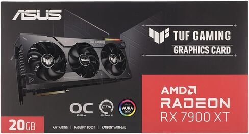 ASUS TUF Gaming AMD Radeon RX 7900 XT OC Edition Gaming Graphics Card (PCIe 4.0, 20GB GDDR6 Memory, 1x HDMI 2.1, 3X DisplayPort 2.1, GPU Tweak III, TUF-RX7900XT-O20G-GAMING) in Kuwait