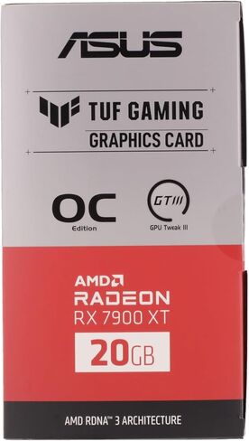 ASUS TUF Gaming AMD Radeon RX 7900 XT OC Edition Gaming Graphics Card (PCIe 4.0, 20GB GDDR6 Memory, 1x HDMI 2.1, 3X DisplayPort 2.1, GPU Tweak III, TUF-RX7900XT-O20G-GAMING) in Kuwait