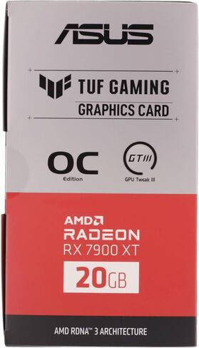 ASUS TUF Gaming AMD Radeon RX 7900 XT OC Edition Gaming Graphics Card (PCIe 4.0, 20GB GDDR6 Memory, 1x HDMI 2.1, 3X DisplayPort 2.1, GPU Tweak III, TUF-RX7900XT-O20G-GAMING) in Kuwait