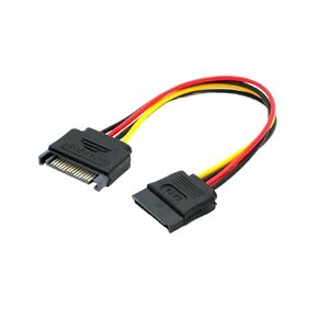 Computer Case SATA II Hard Disk Power 15Pin SATA Male to Female 15Pin Power HDD Splitter h&*igh qu>ality Extension Cable 20CM