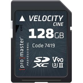 Promaster 128GB Velocity CINE SDXC Memory Card