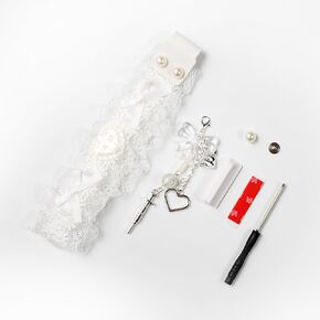 Sumgsn Custom Keyboard Strap Cute Lace Strap with Chain Compatible with Wooting 60he Keyboard/ ATK68/ Mu68 /Rakka Mechanical Keyboard