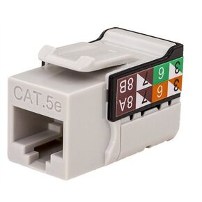CAT5E RJ45 Keystone Jack, V-Max Series - Gray Color - (50 Pack)