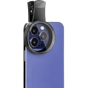 67mm Clip-on CPL Phone Camera Lens Filter Kit, Circular Polarizer Polarizing Filter Compatible with iPhone 16 15 14 13 12 11