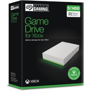 Seagate Game Drive Voor Xbox 5tb ، Externe Harde Schijf ، USB 3.2 Gen 1 ، Xbox-Gecertificeerd ، RGB-LEDVERLICHTING ، WIT ، خدمة إنقاذ البيانات (STKX5000100)