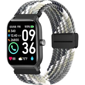 نطاقات مضفر مغناطيسية لـ IDW13 و IDW16 و IDW19 Smartwatch Bands ، حزام بديل ناعم ناعم 22 مم لـ FITPOLO IDW13/WONELIGO W13/FITVII HM57 ، ENOMIR/TOOBUR/MILOUZ/GYDOM/FAWEIO/FITVII