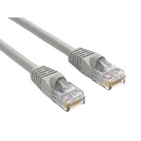 Gray 15 ft Cat 6 550 MHz UTP Snagless Ethernet Cable, Network Patch Cord