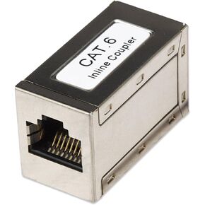 Intellinet - Cat6 Inline Modular Coupler - with Gold Palted Contacts - for Extending The Length of Shielded Cat6 Cables