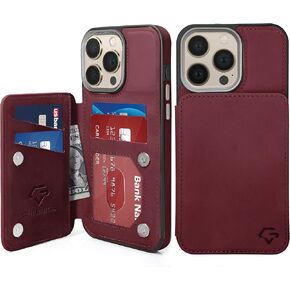 GUERNICA for iPhone 15 Pro Max Wallet Case with RFID Blocking Card Holder for Women Men, Kickstand Shockproof Phone Case for iPhone 15 Pro Max(6.7"),Black