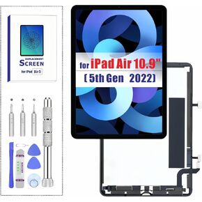 ZTR for iPad Air 5 5th Gen (2022) 10.9" Screen Replacement LCD Display for A2589 A2591 A2588 Assembly Touch Screen Digitizer Premium with Tools
