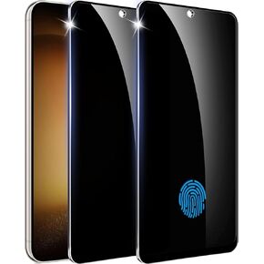 【2+1 Pack】 Designed for Samsung Galaxy S23 Privacy Screen Protector【Support Fingerprint Unlock】 9H Tempered Glass,AntiSpy Film Compatible with Samsung S23 5G