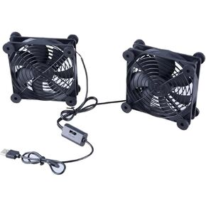 Performances 2x USB Fan with Speed Adjustment fit for Flat Screen Cooling Fan