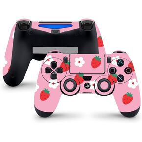 ZOOMHITSKINS Compatible with PS4 Controller Skin, Japanese Sakura White Pink Cherry Blossom Anime, Durable, 3M Vinyl, Made in The USA