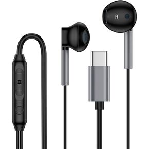 Ear Buds Wired USB C Samsung S25 Edge Wired Headphones for Galaxy S25 Ultra S24 FE S23 S22 A16 A26 A36 A56 A15, in-Ear Headphone with Microphone Type C Stereo Earbuds for Goggle Pixel 9 8 7 Pro 8A 7A