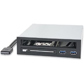 5.25 in. Bay Drive Adapter for Slim Optical Drive and Trayless Caddy for 2.5 in. SATA III HDD & SDD with 2 USB 3.0 Port