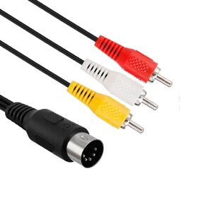 1.8 m / 6 ft AV audio video composite TV cable for Genesis 1 original MK1601 first 16-bit version