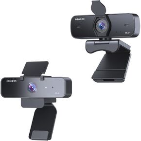 4K Webcam Dual Pack with Sony Sensor & AI Tracking – Auto Focus, Gesture Zoom, Noise-Canceling Mics, USB Plug & Play, Privacy Cover – for Streaming, Video Calls, Zoom, Teams, Skype