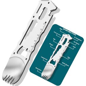 Novelty EDC Multitools Men Gifts - Spork Gift 11 in 1 for Dad Husband, Christmas Stocking Stuffers Gift Idea Camping Accessories for Him, Women Present for Birthday Fathers Day Gadget for Adults Teens