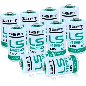 10-Pack LS14250 Lithium 3.6v Batteries for Saft LS14250 1/2AA Battery for XL-050F, LS 14250 Battery for Saft 14250