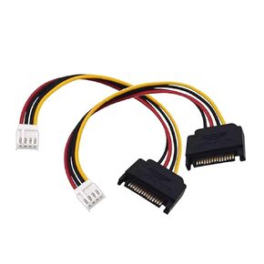 Upgrading New 15-Pin Sata Male to Small 4Pin IDE Floppy Female Hard Drive Disk Power Adapter Cable (20CM/8inch) 2 Piece 15p to 4 P 15Pin 4 Pin Sata Hard Disk Cable As per Images