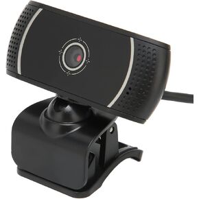 Webcam with Microphone, 640 * 480P 30FPS Web Camera for PC, Left and Right 360° Rotatable, Computer Camera for Online Calling Conferencing, Plug and Play (C200)