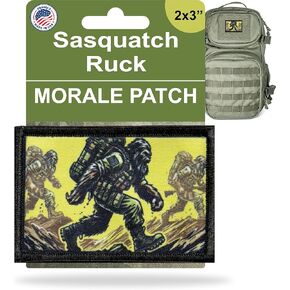 Sasquatch Ruck Morale Patch | Ruck Plate Carrier Patches by Redheaded Productions| Rucking Gear Patch for Your Molle, Backpack, Rucksack, Tactical Vest | 2x3