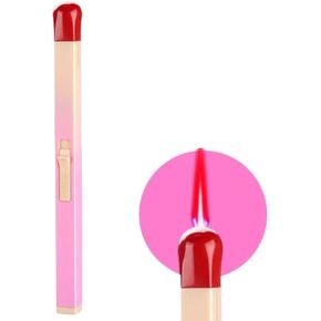 NIVEK Giant Match Stick Shaped Multipurpose Butane Refillable Lighter, Matchstick Novelty Lighter, Wood Color, Fun Cool Lighters (Wood Color)