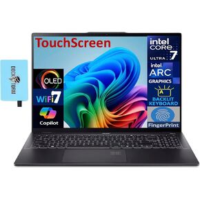 acer Swift 16 AI Laptop Copilot + PC 16.0" Touch OLED 2.8K Display (Intel Ultra 7-256V (Beats i9-14900k), 16GB LPDDR5X, 1TB SSD, Backlit KB, Fingerprint, 2 TB 4, Win 11 Home) w/DKZ USB Port Expander