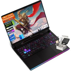 MSI Raider GE68HX Gaming Laptop, MS Office Lifetime, Intel 24-core i9-14900HX(Up to 5.8GHz), GeForce RTX 4070, 16" FHD+ IPS 144Hz, Backlit KB, Wi-Fi 7, Win 11 Pro (64GB DDR5, 4TB SSD)