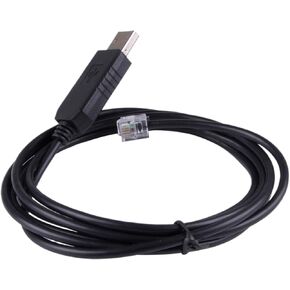 1pc USB RS232 4P4C RJ9 Adapter Serial Converter 6FT 16.4FT Telescope Cable(1.8m,Black)