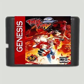 Fatal Fury 2 16bit game cartridge for Sega Genesis Megadrive video game consoles