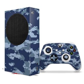 Wraptorskinz Skin Decal Vinyl Wrap متوافق مع وحدة التحكم في سلسلة Xbox ووحدة التحكم WraptorCamo Camo Navy (وحدة ألعاب غير متضمنة)