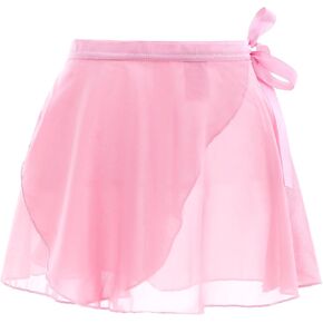 Lusofie Black Ballet Wrap Skirt with Ties Girls Ballet Skirt Flowy Chiffon Toddler Ballet Skirt for Girls Teen Girls Women in Kuwait