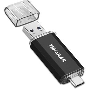 THKAILAR 2 Pack 128GB USB C Flash Drive USB 3.2 Gen 2 up to 350MB/s and 128 USB 3.1 USB C Thumb Drive up to 120MB/s