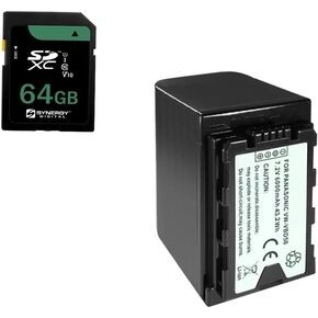 Synergy Digital Accessory Kit, Compatible with Panasonic HC-X20 4K Camcorder Includes: ACD794 Battery, SY-SD64GB Memory Card