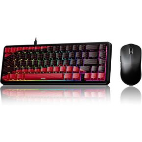 EWEADN X23Pro Wireless Gaming Mouse，Battle68 60% Gaming Keyboard Wired, Hall Effect Magnetic Switch Keyboard