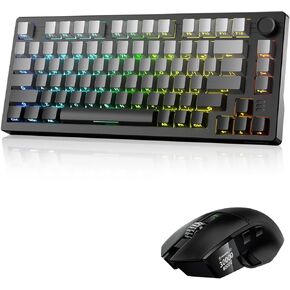 DAREU Wireless Keyboard and Mouse: A980PROMAX Wired 8K/Wireless 4K Gaming Mouse & EK75PRO Mechanical Wireless Gaming Keyboard Combo