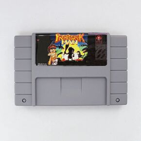 Royal Retro Prehistorik Man 16 Bit Big Gray Game Card for NTSC Game Player