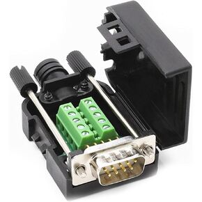 DB9 Welding Free Head 2 Rows of DB9 Needle Serial Port COM Port Adapter RS232/485 Male Head Female Head(Female Head,5pcs)