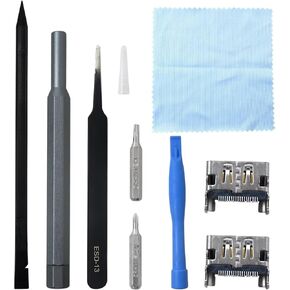 2x Replacement HDMI Port Connector Socket Module with Repair Kit Compatible with PS5, HDMI Port Socket Interface Connector Replacement