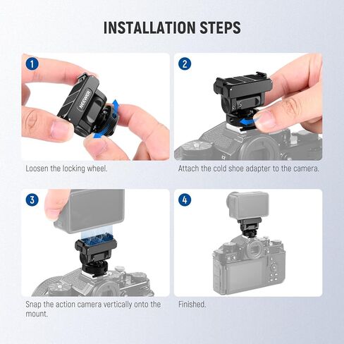 محول جبل مغناطيسي تم ترقيته المتوافق مع DJI Osmo Action 5 Pro/4/3 ، إكسسوارات مدونة الكاميرا السريعة لإجراءات الإصدار مع ترايبود 1/4 بوصة ، AC011 in Kuwait