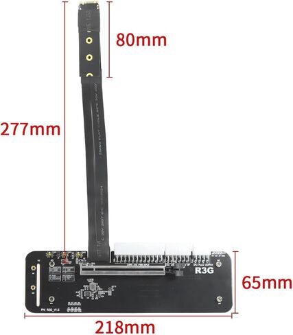 JMT M.2 Key M NVMe External Graphics Card Stand Bracket 32Gbs PCIe3.0x4 R43SG Docking Station for ITX STX NUC VEGA64 GTX1080ti (R43SG 50cm) in Kuwait