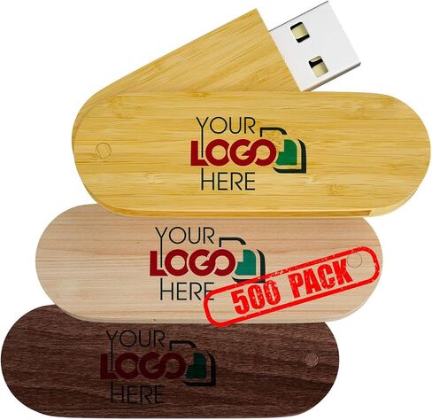 مخصص دوار خشبي USB 2.0 فلاش محرك أقراص فلاش 4 جيجابايت مطبوع أو محفور مع شعارك - بروأس بالجملة بالجملة - 500 حزمة in Kuwait