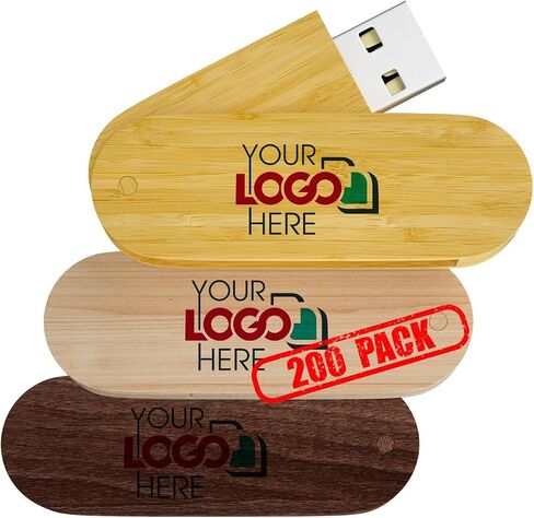 مخصص دوار خشبي USB 2.0 فلاش محرك أقراص فلاش 4 جيجابايت مطبوع أو محفور مع شعارك - بروأس بالجملة بالجملة - 500 حزمة in Kuwait