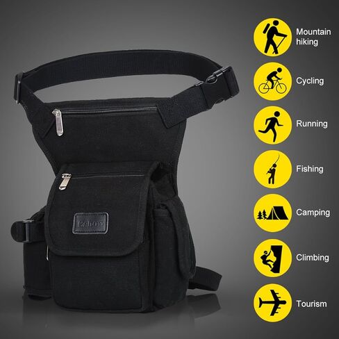 Eshow الرجال قطرة الساق الحقيبة أدوات أكياس التكتيكية حقيبة الساق حزمة مراوح الفخذ أكياس دراجة الدراجات الورك حقيبة قماش الخصر حزم in Kuwait