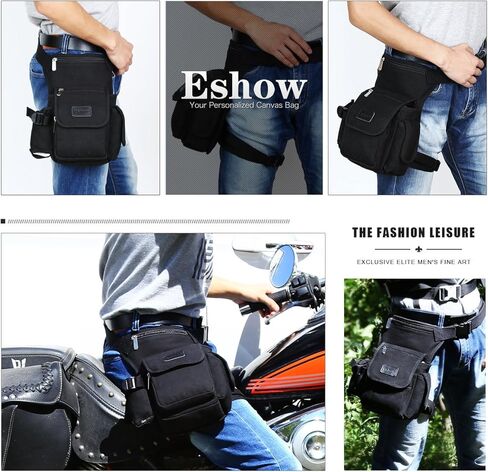 Eshow الرجال قطرة الساق الحقيبة أدوات أكياس التكتيكية حقيبة الساق حزمة مراوح الفخذ أكياس دراجة الدراجات الورك حقيبة قماش الخصر حزم in Kuwait
