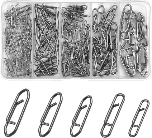 FUSIGO Power Fishing Clips Kit, 160Pcs High Strength Fast Change Fishing Snaps Fishing Speed Clips Fishing Lure Connector for Freshwater Saltwater in Saudi Arabia