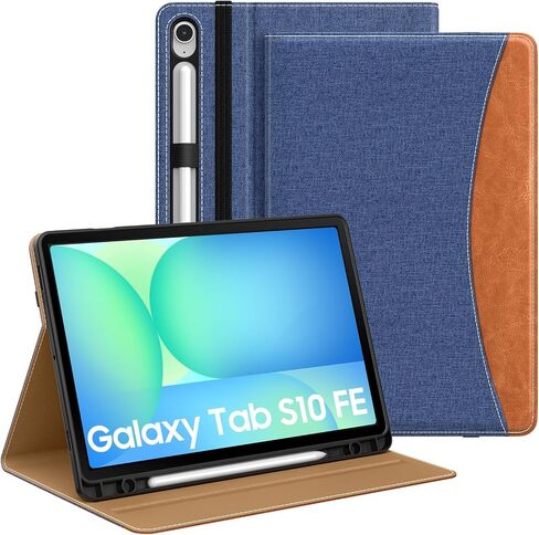 علبة Moko لـ Samsug Galaxy Tab S10 Fe/S9 Fe 5g 10.9 بوصة 2025/2023 ، S9 11 بوصة 2023 مع حامل القلم S ، PU Leather Multi-alman in Kuwait