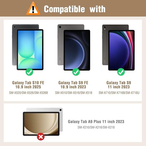 علبة Moko لـ Samsug Galaxy Tab S10 Fe/S9 Fe 5g 10.9 بوصة 2025/2023 ، S9 11 بوصة 2023 مع حامل القلم S ، PU Leather Multi-alman in Kuwait